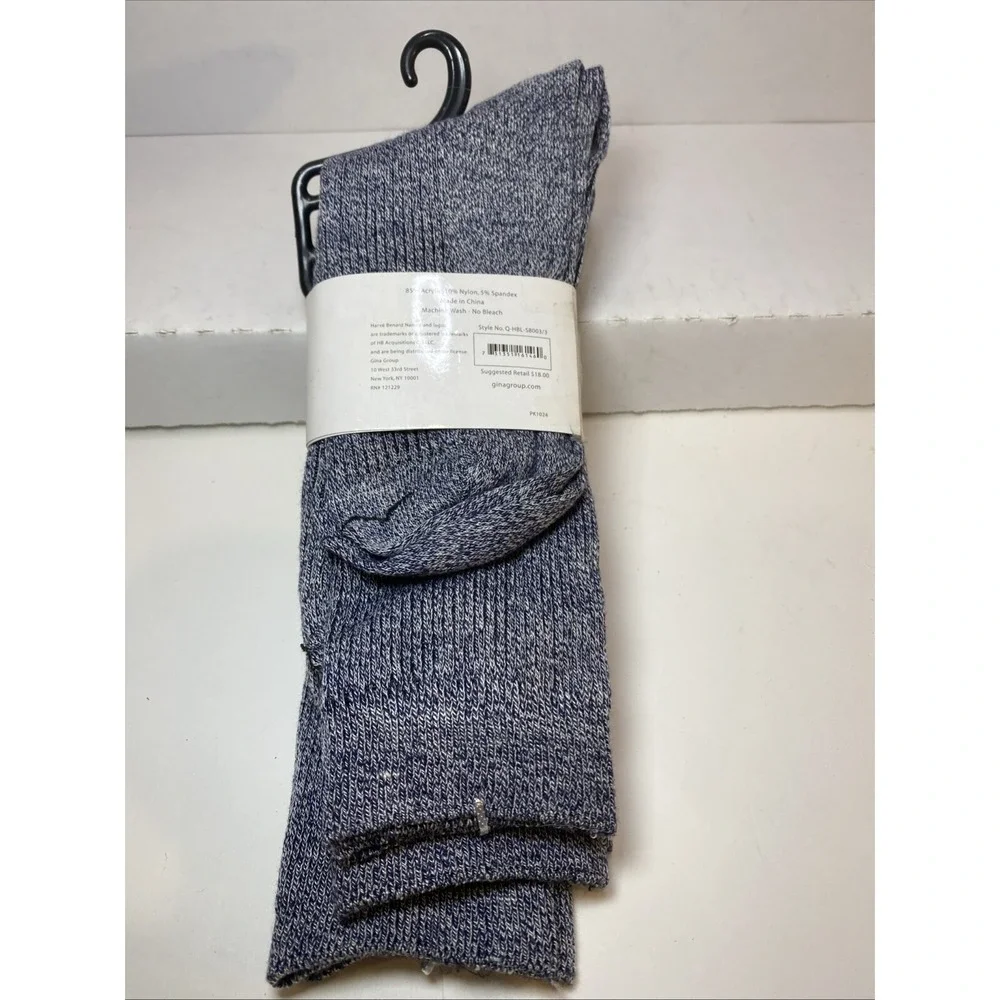 Harve Benard Womens‎ Socks 3 Pairs Blue Size 9-11